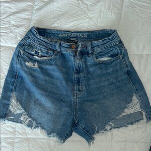 American Eagle Outfitters Distressed Blue Jean Shorts